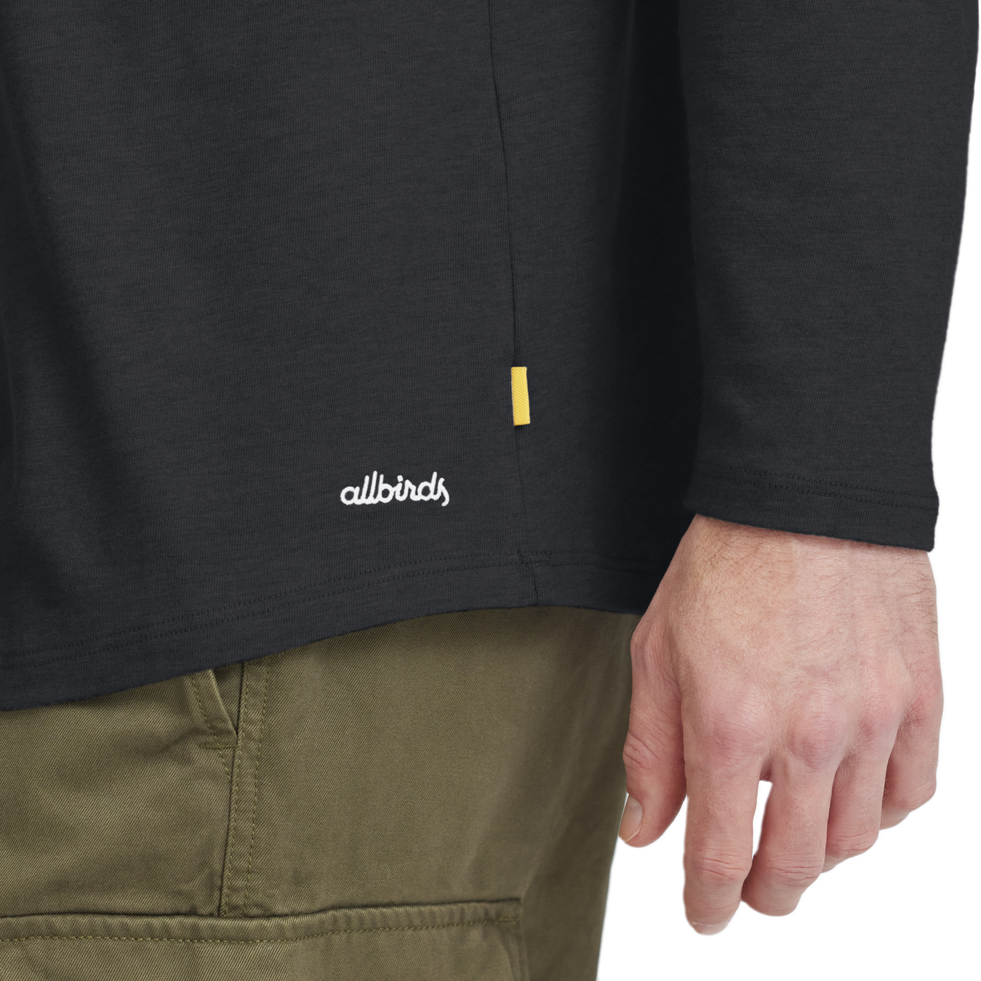 Men's Soft Merino Long Sleeve Tee - True Black - Image 4