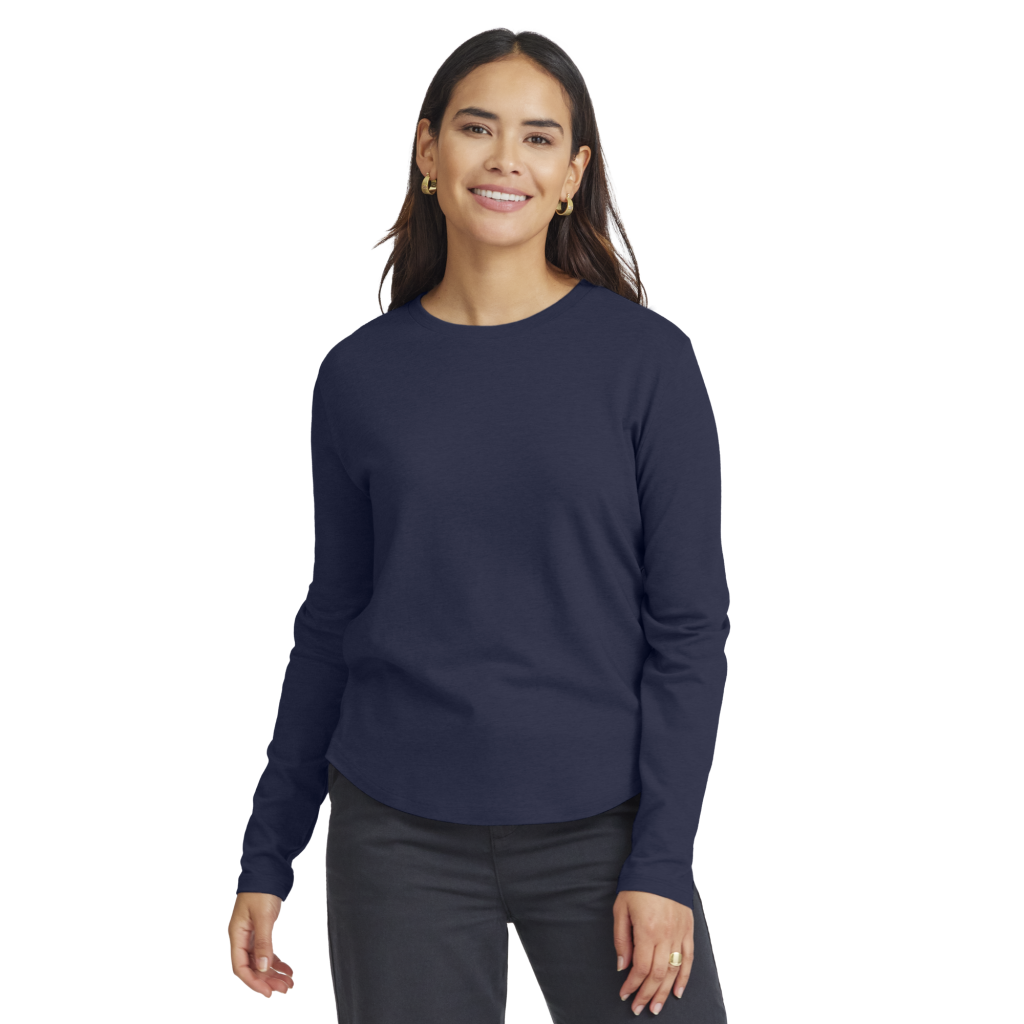 Women's Soft Merino Long Sleeve Tee - Deep Navy